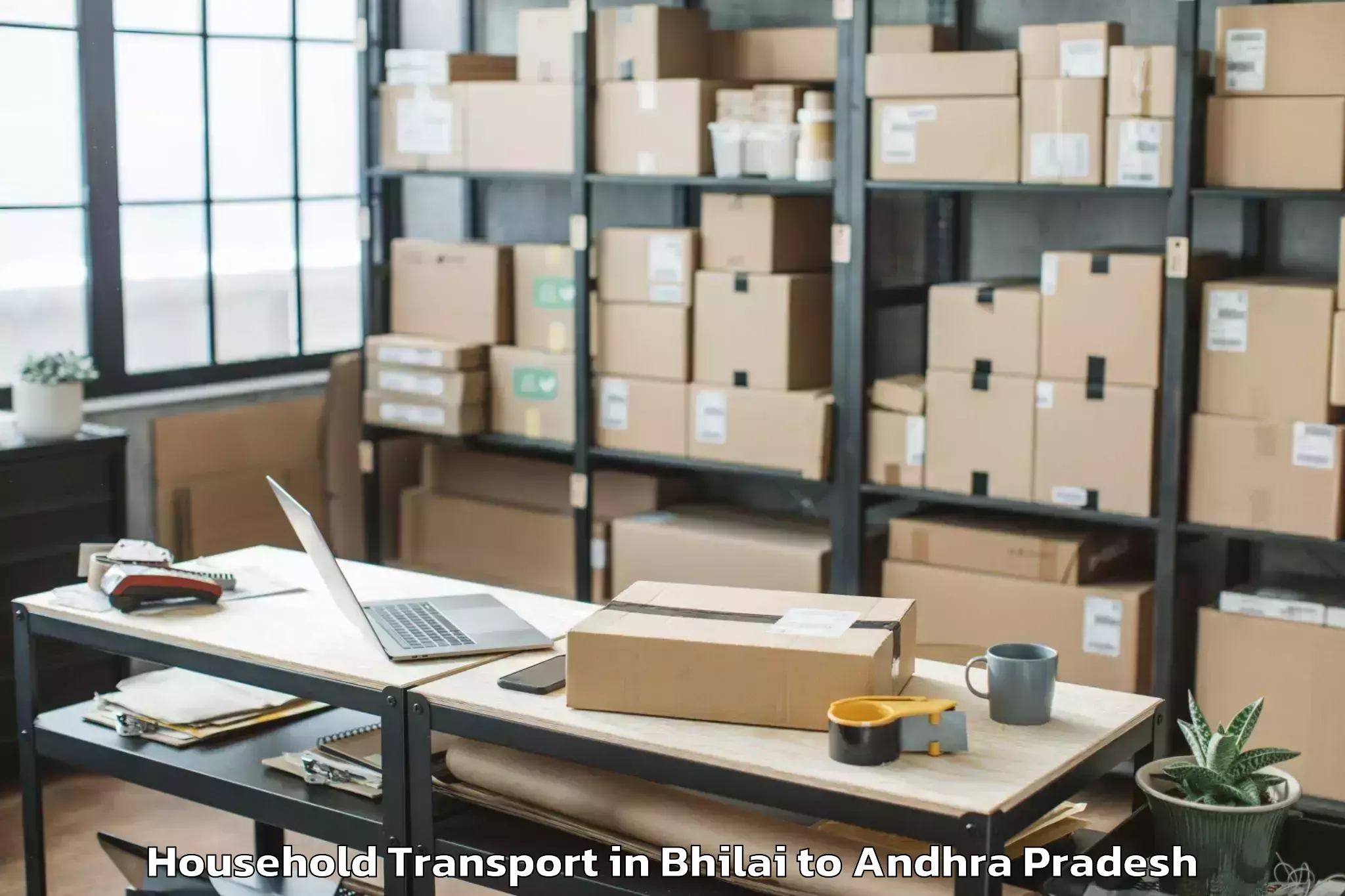 Reliable Bhilai to Samalkot Household Transport